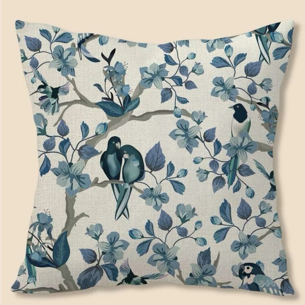 NEW!! Bird Print Pillow Cases only (No Filler)